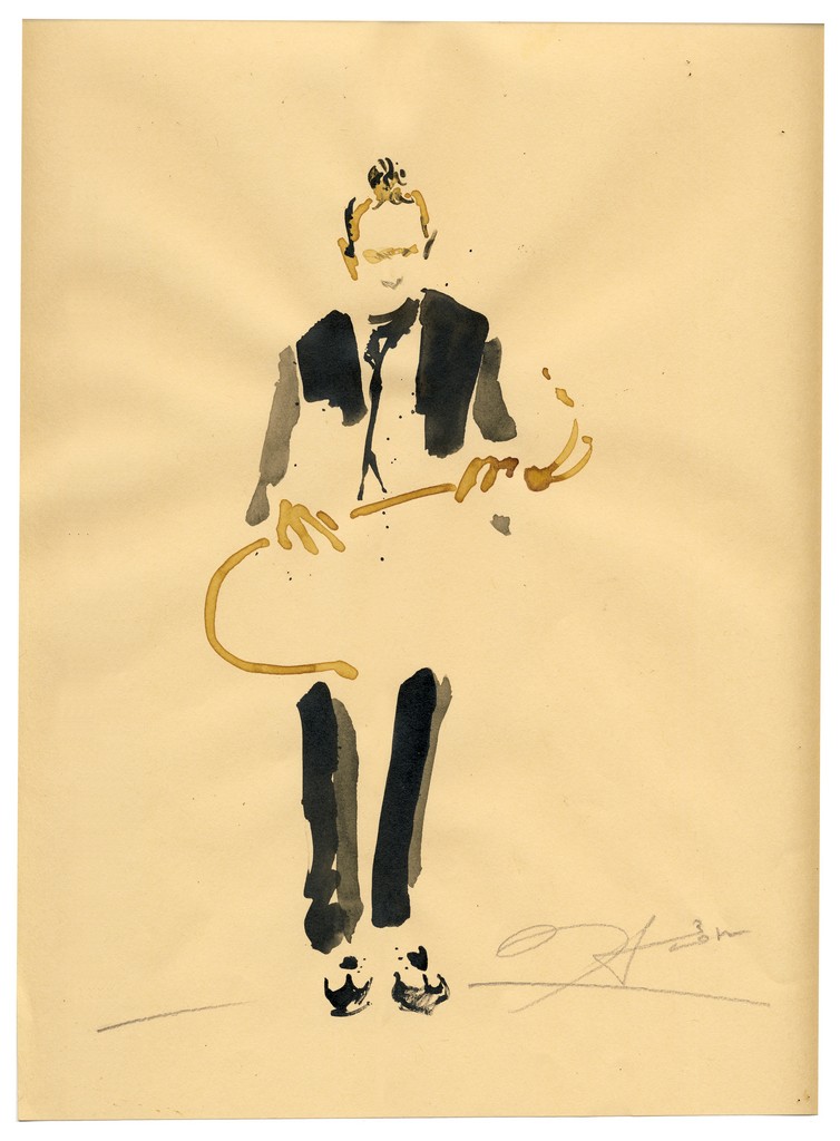 Bato, Andrea Tardioli ascolta, tecnica mista su carta cm 33x23, Roma, Hot Jazz Caffè 3/12/2012