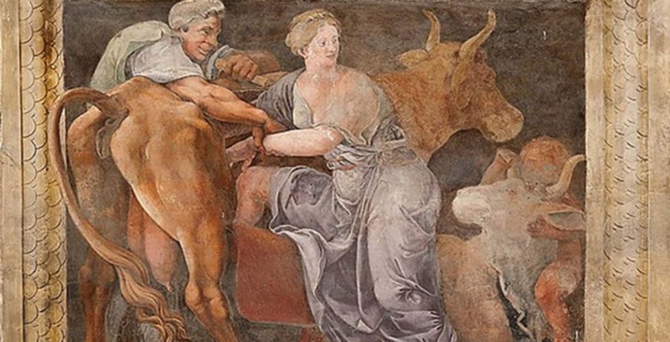 Pasiphae entra nella vacca Giulio Romano