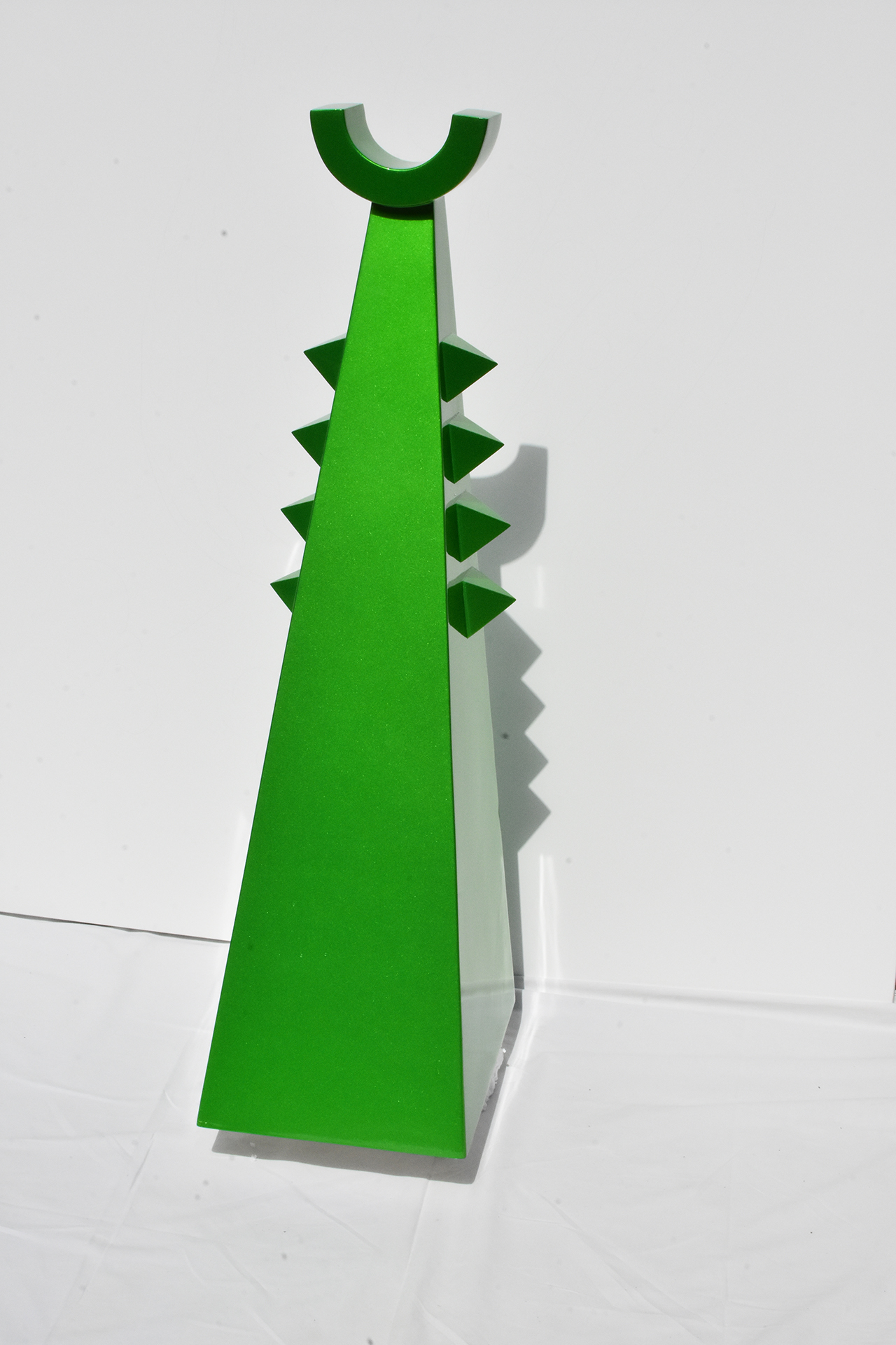 Drago verde 2022 Gesso acrilico smaltato Glazed acrylic plaster 100 x 26 x 39 cm 39x 10 x 15 in NIK_9911